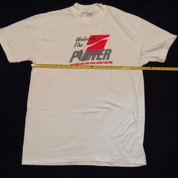 Vintage Coca Cola Stedman 1989 Unleash The Power T Shirt - Picture 3 of 7